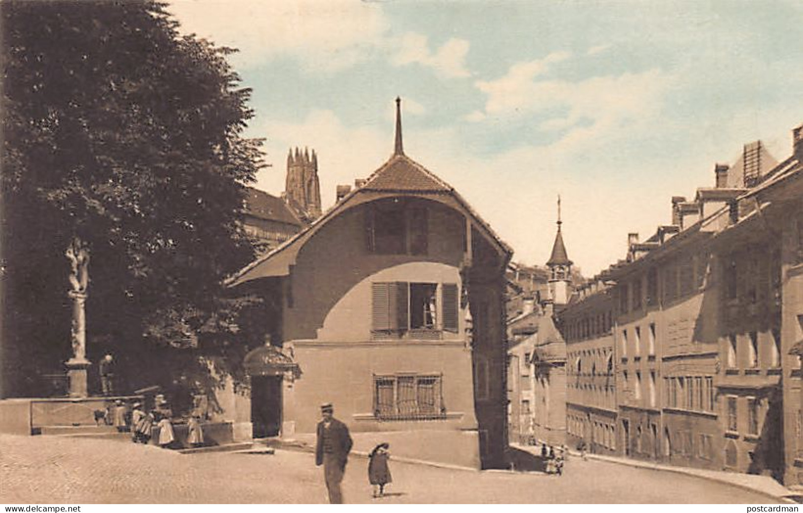 FRIBOURG - Fontaine Du Sauvage Et Rue De La Neuveville - Ed. Schnegg & Co. 4206 - Fribourg