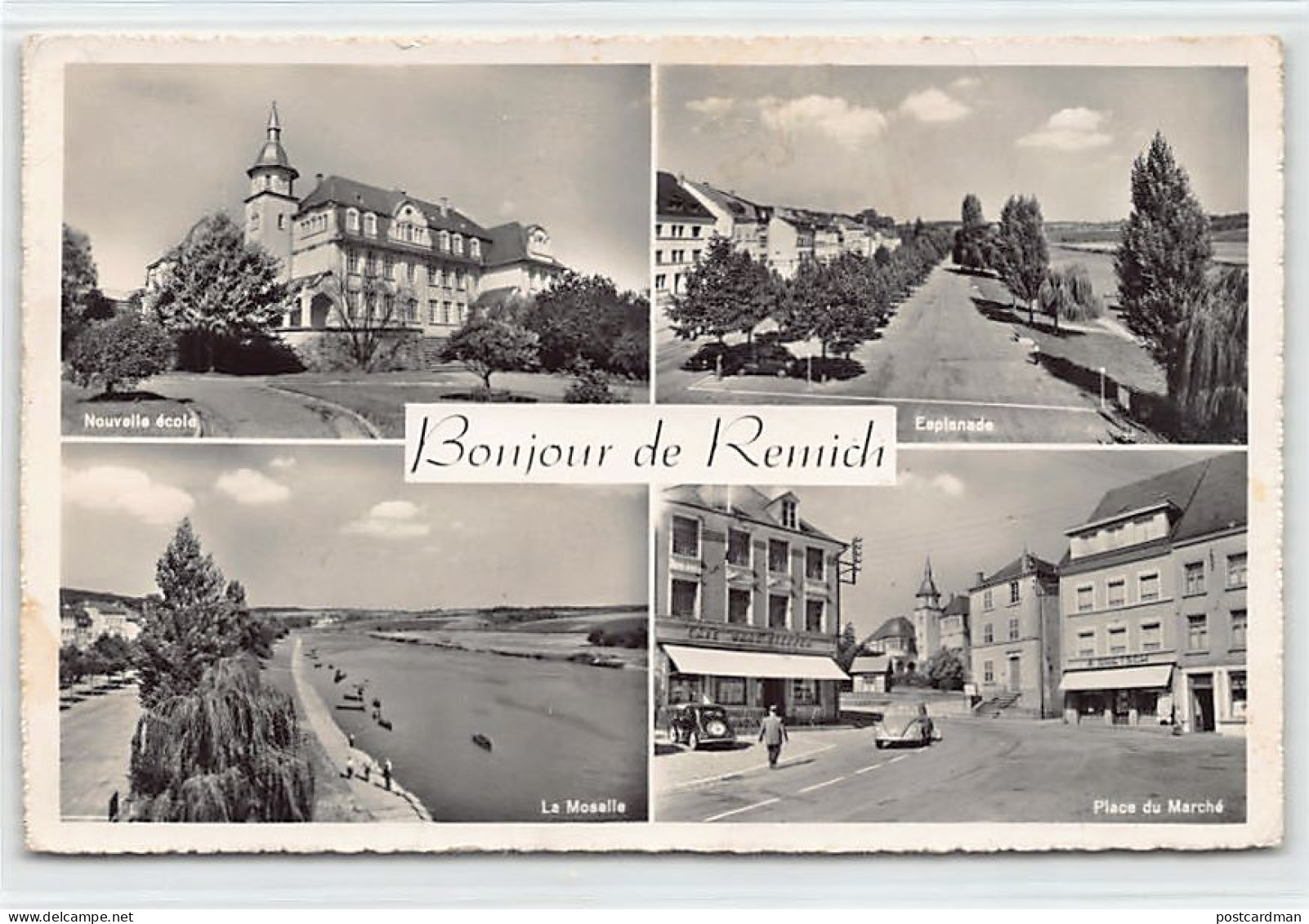 Luxembourg - REMICH - Nouvelle école - Esplanade - Place Du Marché - La Moselle - Ed. P. Kraus 1047 - Remich