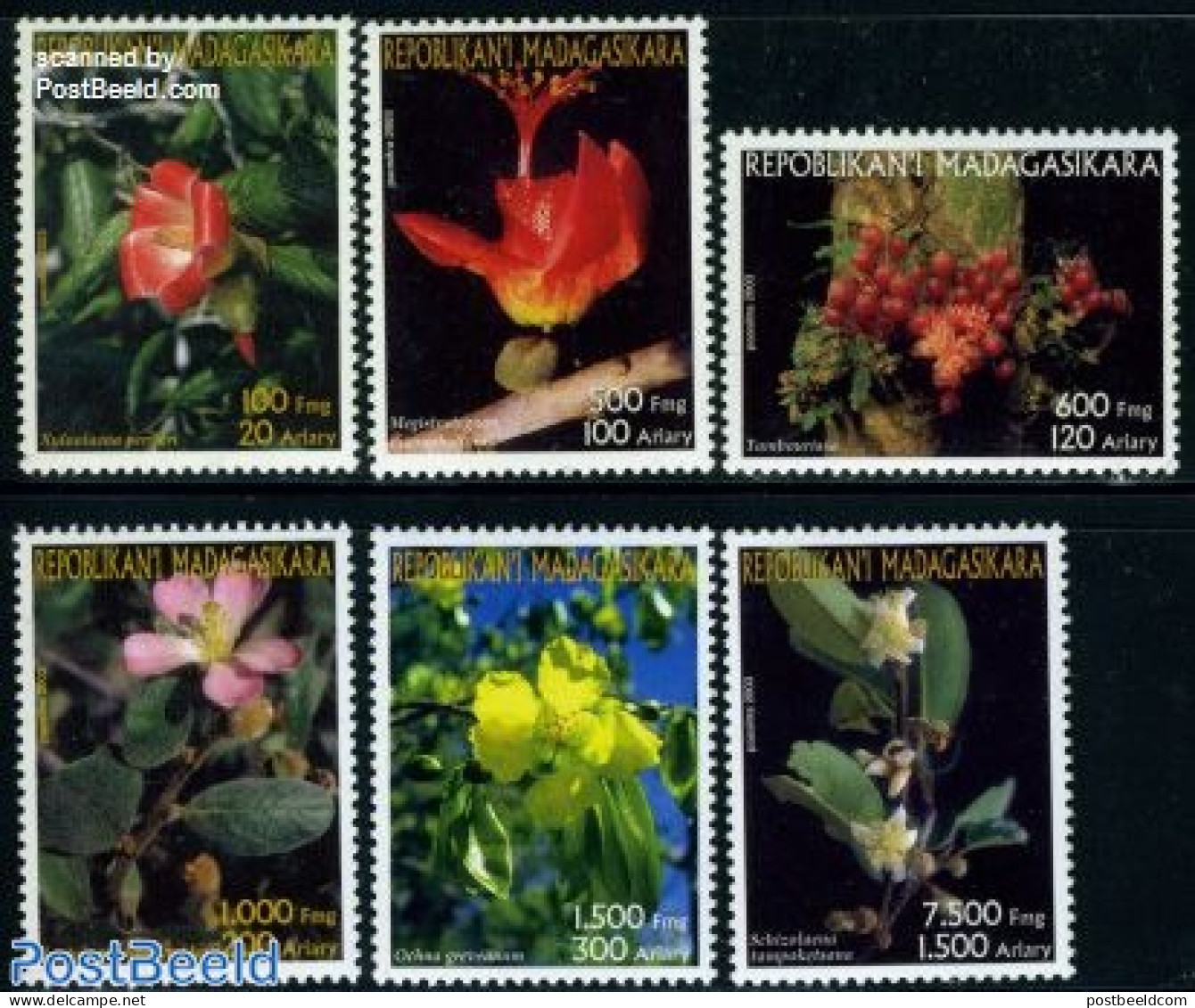 Madagascar 2003 Definitives, Flowers 6v, Mint NH, Nature - Flowers & Plants - Sonstige & Ohne Zuordnung