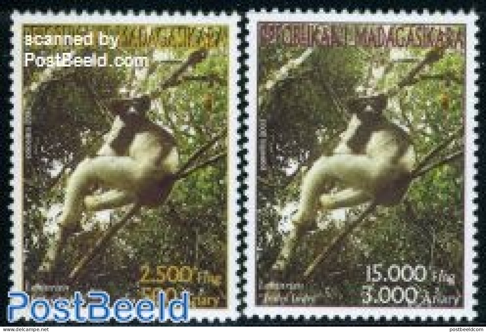 Madagascar 2003 Definitives, Indri 2v, Mint NH, Nature - Animals (others & Mixed) - Sonstige & Ohne Zuordnung