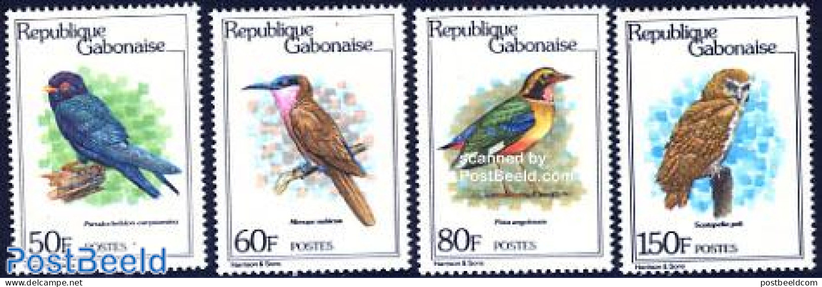 Gabon 1980 Birds 4v, Mint NH, Nature - Birds - Owls - Nuovi