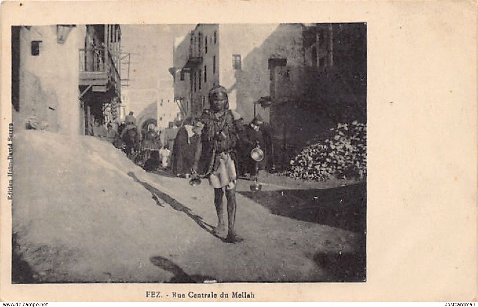 Judaica - MAROC - Fez - Rue Centrale Du Mellah, Quartier Juif - Ed. Haïm-David Serero  - Judaisme