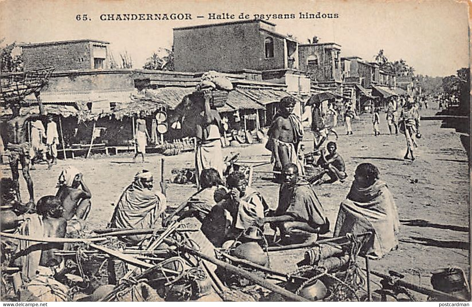 India - CHANDERNAGOR Chandannagar - Halt Of Hindu Peasants - Publ. Messageries Maritimes 65 - India