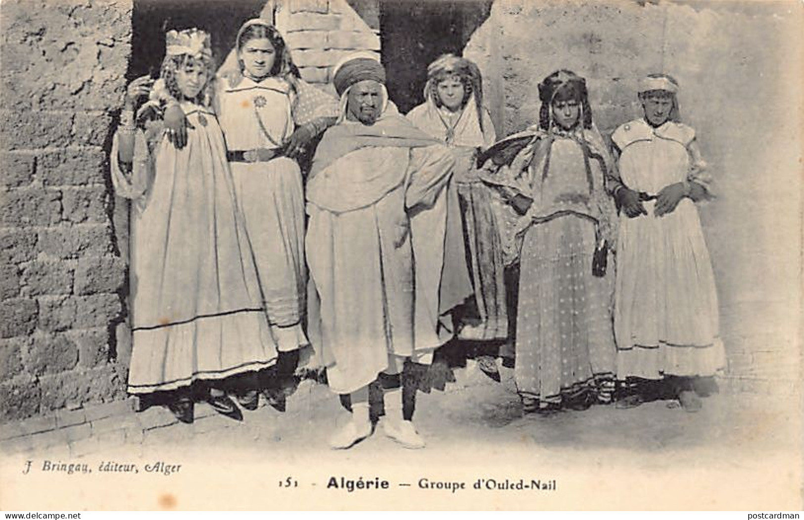 Algérie - Groupe D'Ouled Nail Avec Leur Homme - Ed. J. Bringau151 - Frauen