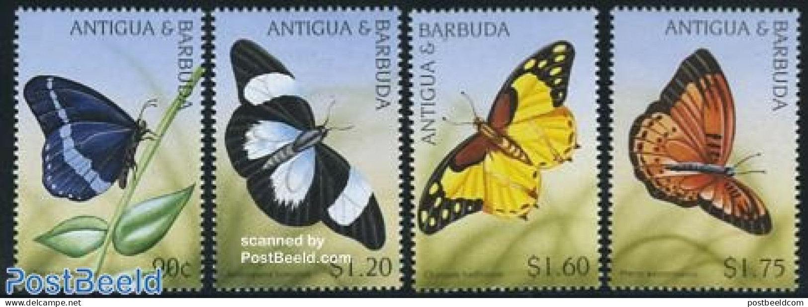 Antigua & Barbuda 1997 Butterflies 4v, Mint NH, Nature - Butterflies - Antigua And Barbuda (1981-...)