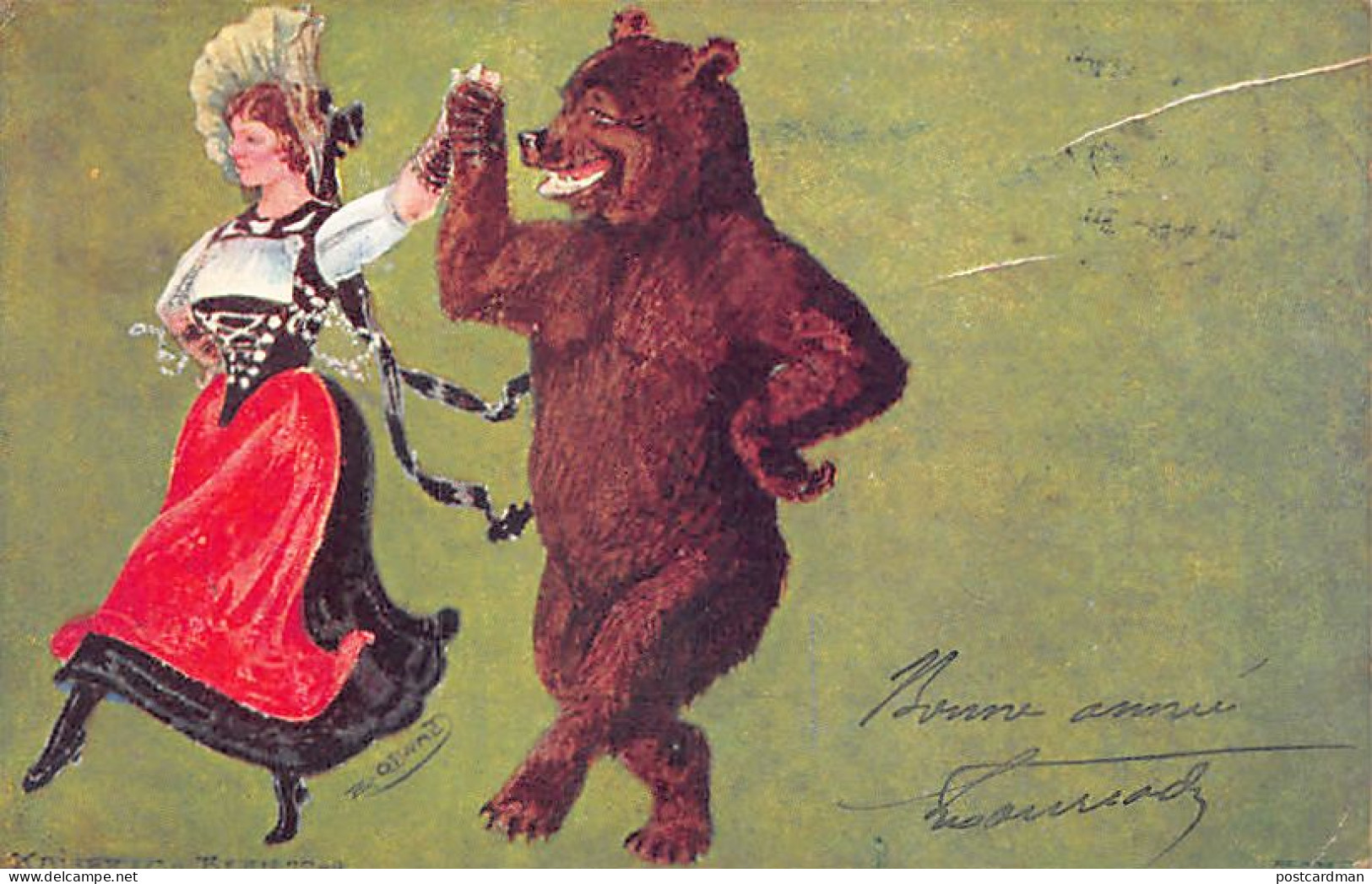 BERN - Berner Mädchen Tanzt Mit Einem Bären - Bear - Ours - Verlag Kaiser & Co.  - Berne