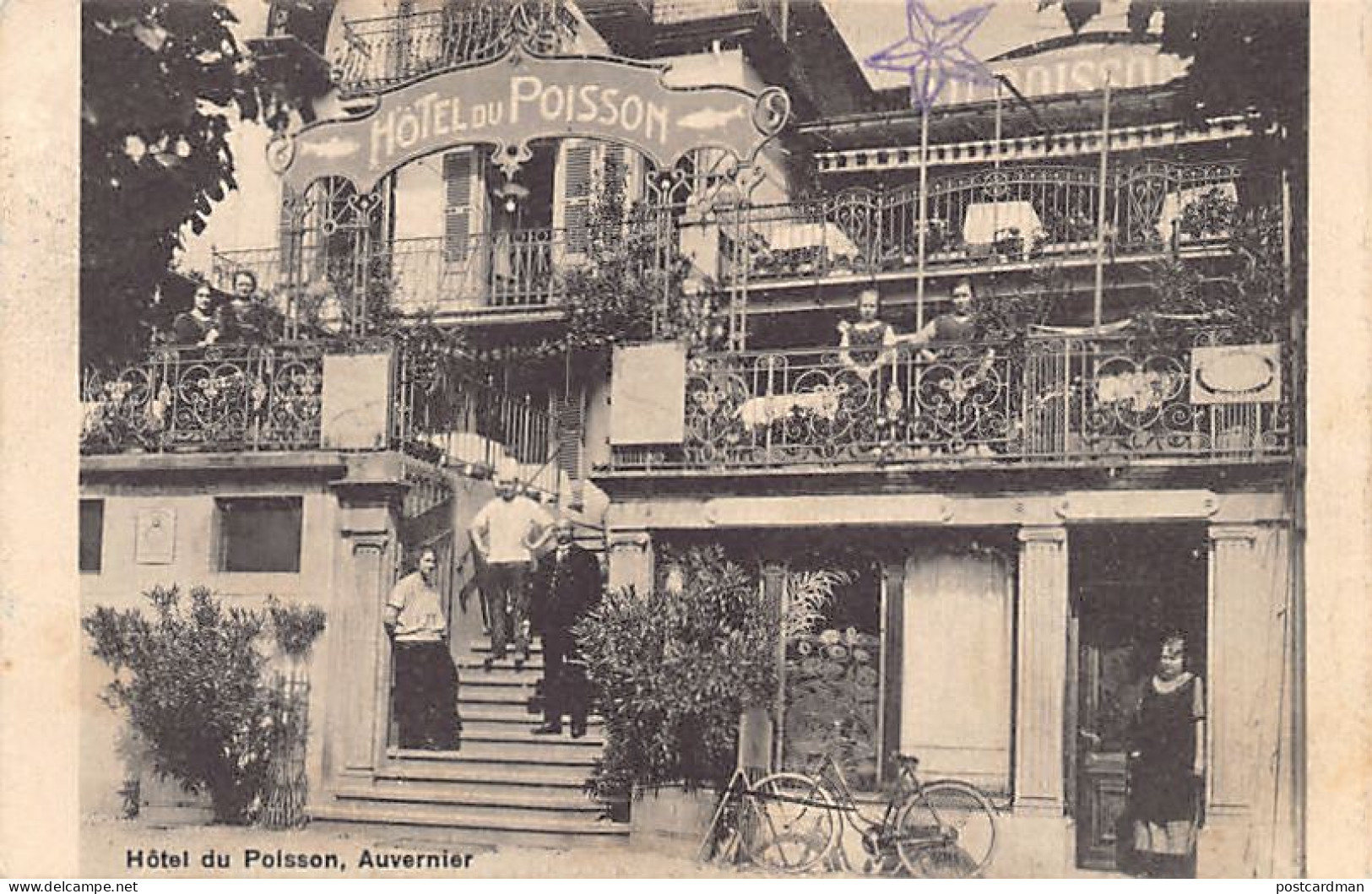AUVERNIER (NE) Hôtel Du Poisson - Ed. L. Bourquin  - Auvernier