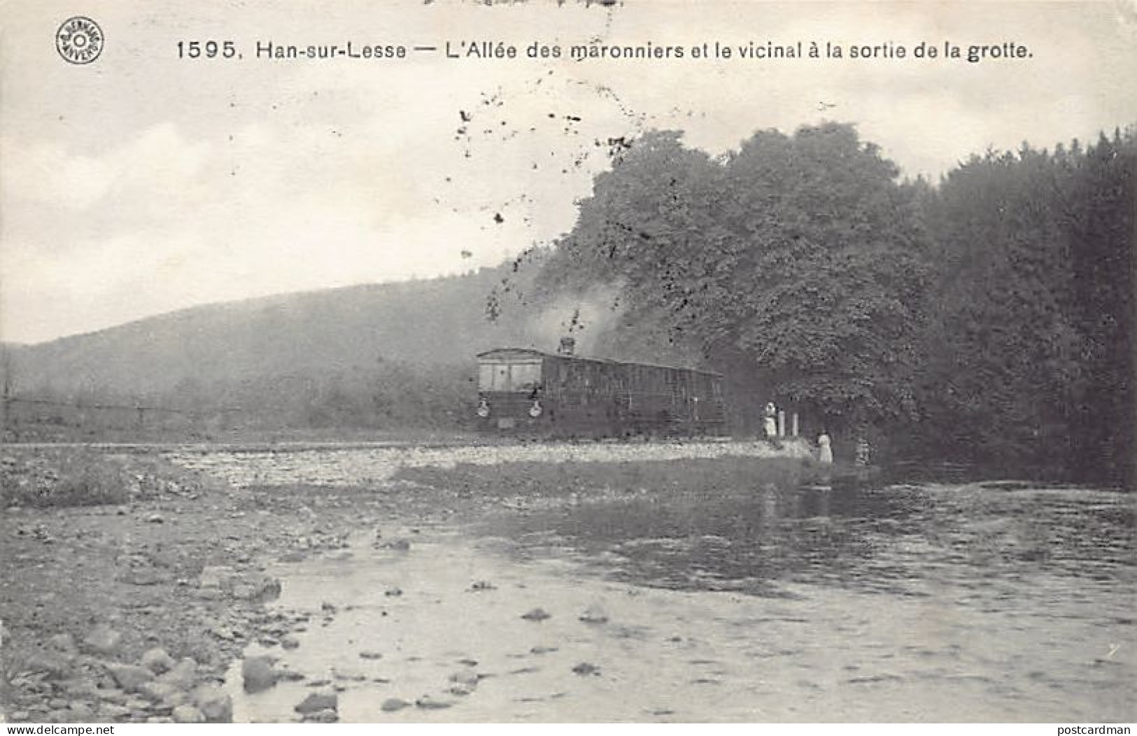 Belgique - HAN-SUR-LESSE (Namur) Le Vicinal à La Sortie De La Grotte - Allée Des Maronniers - Other & Unclassified