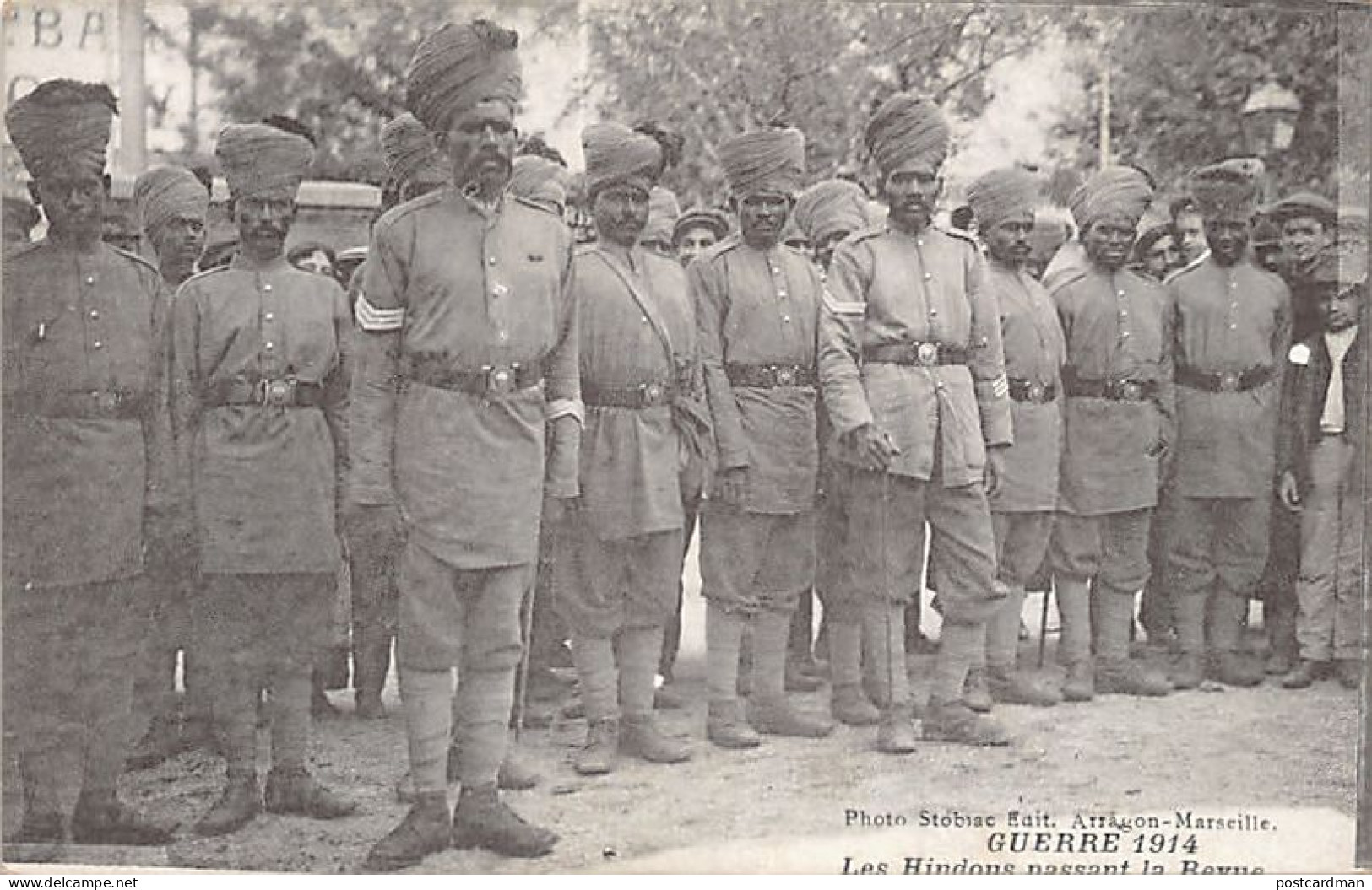 India - Indian Expeditionary Force WW1 - Hindu Troops In Marseille (France) - Publ. Stobiac  - Inde
