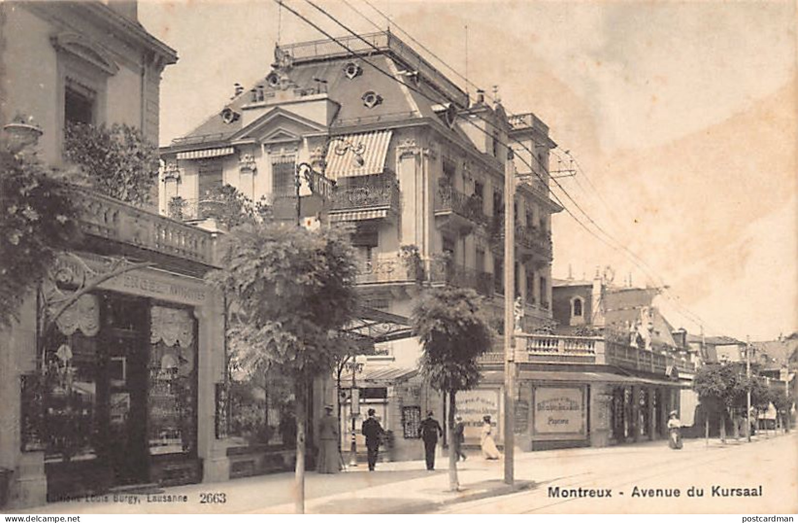 Judaica - SWITZERLAND - F. Engel Antiques Shop On Avenue Du Kursaal - Publ. Louis Burgy 2663 - Jewish