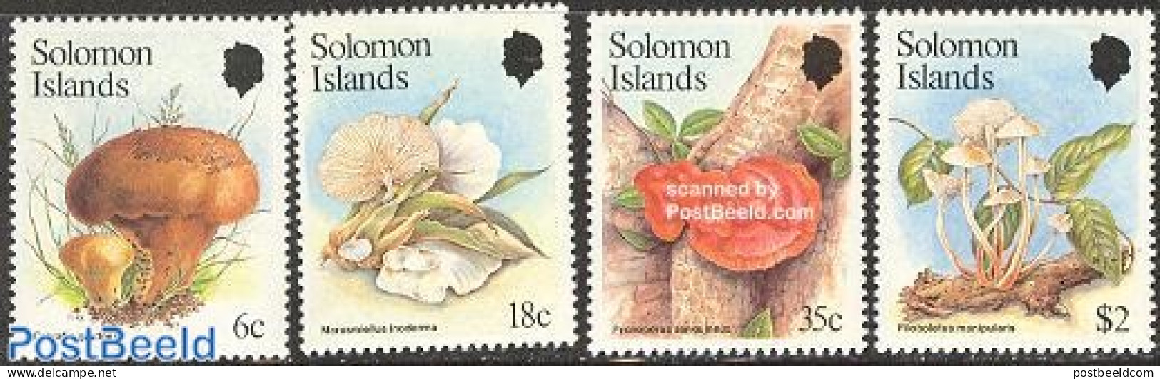 Solomon Islands 1984 Mushrooms 4v, Mint NH, Nature - Mushrooms - Champignons