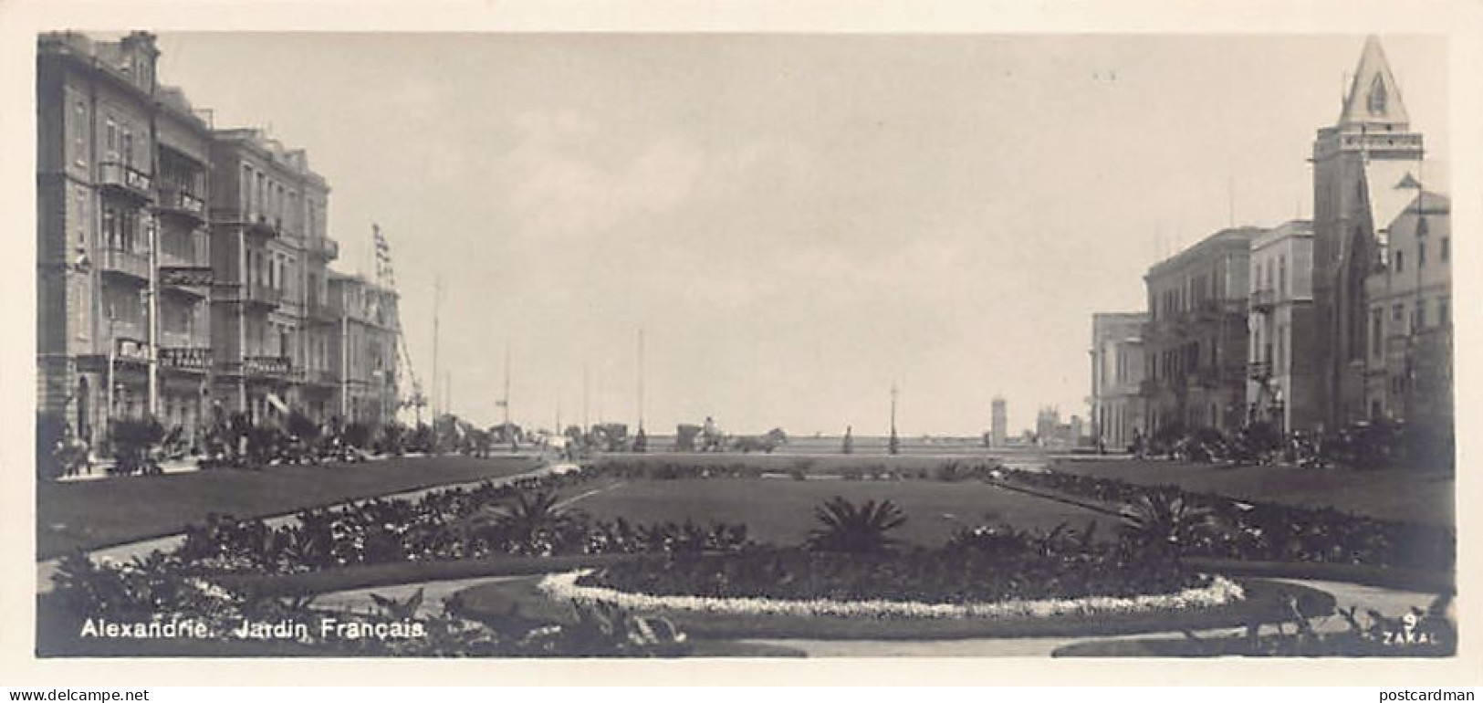 Egypt - ALEXANDRIA - The French Garden - SMALL SIZE POSTCARD - Publ. Zakal 9 - Other & Unclassified