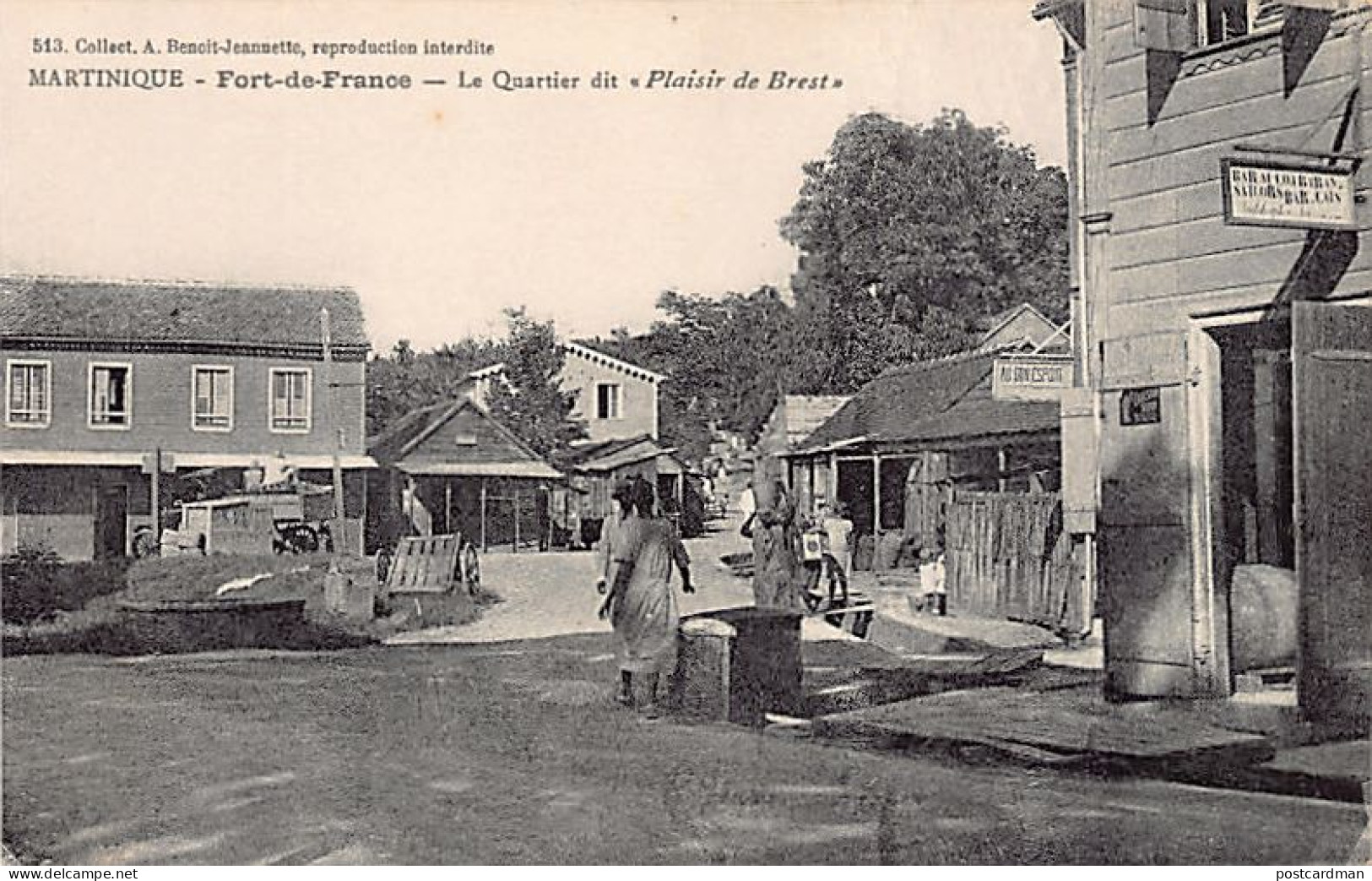 Martinique - FORT DE FRANCE - Le Quartier Dit Plaisir De Brest - Ed. A. Benoit-Jeannette 513 - Fort De France