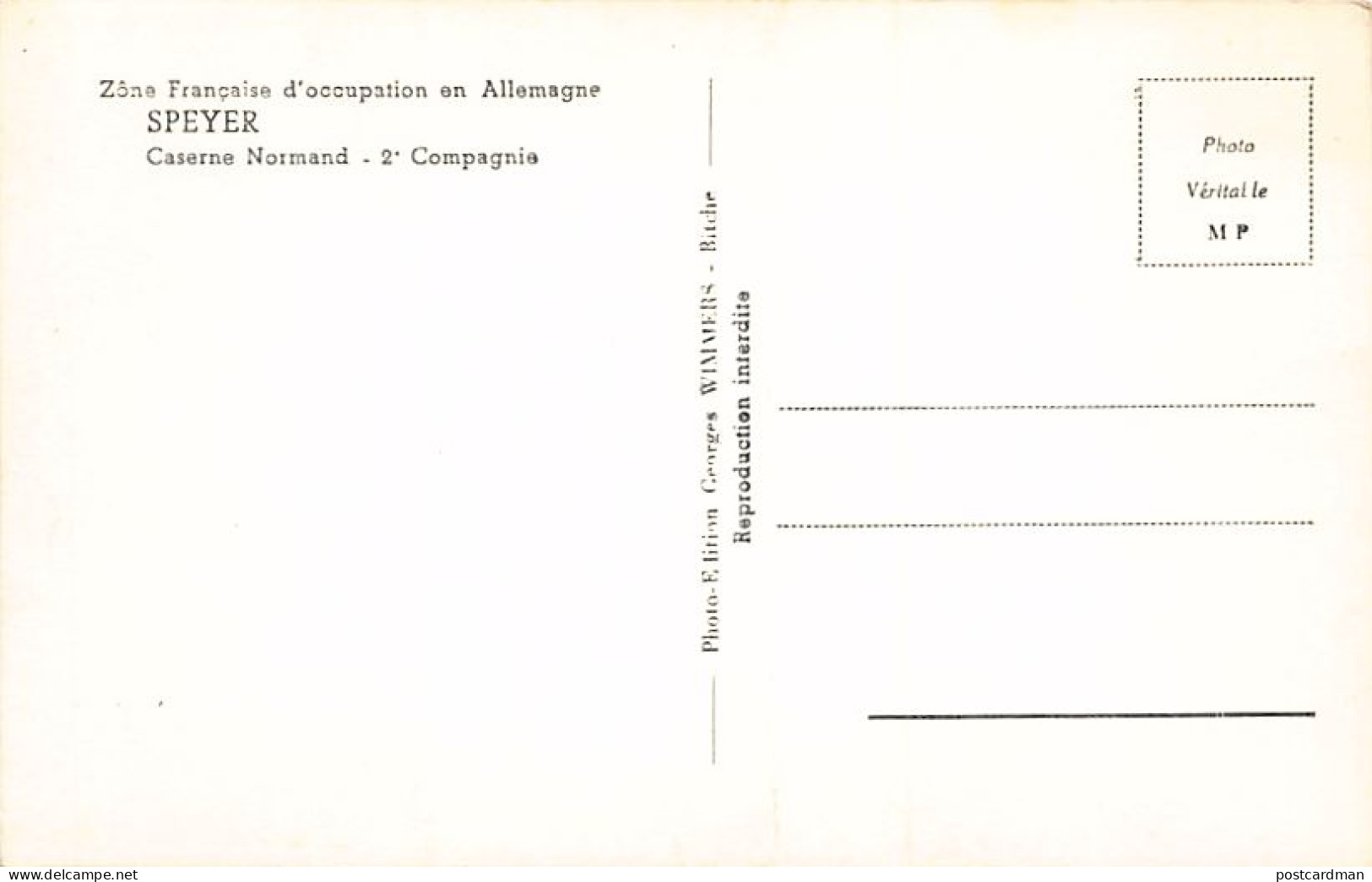 Deutschland - SPEYER - Normannenkaserne - 2. Kompanie - Französische Besatzungszone - Speyer