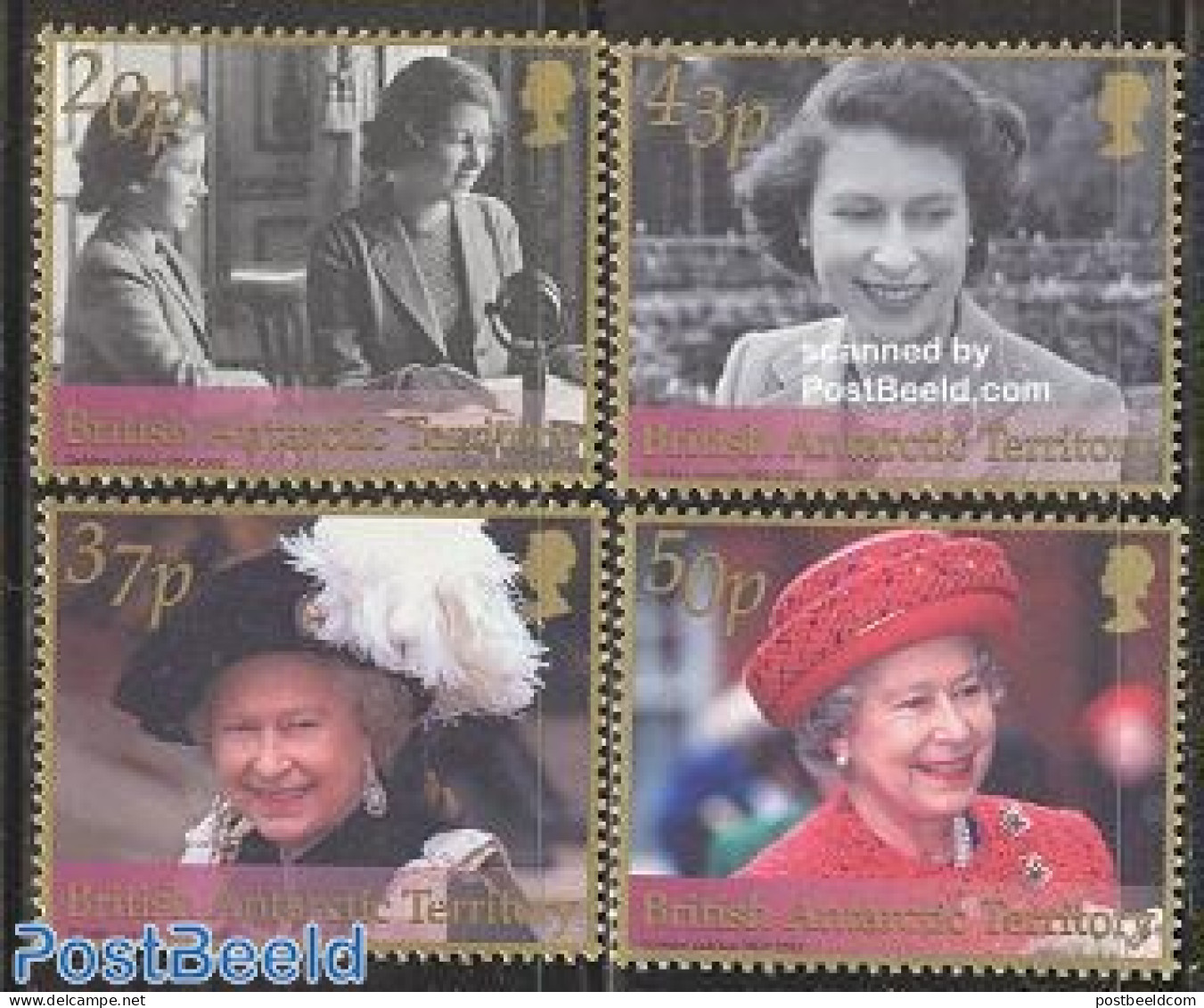 British Antarctica 2002 Elizabeth II Golden Jubilee 4v, Mint NH, History - Performance Art - Kings & Queens (Royalty) .. - Royalties, Royals