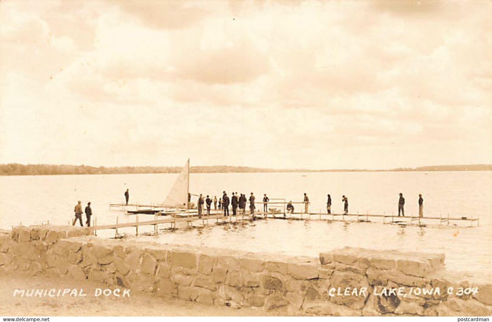 CLEAR LAKE (IA) Municipal Dock - REAL PHOTO - Autres & Non Classés