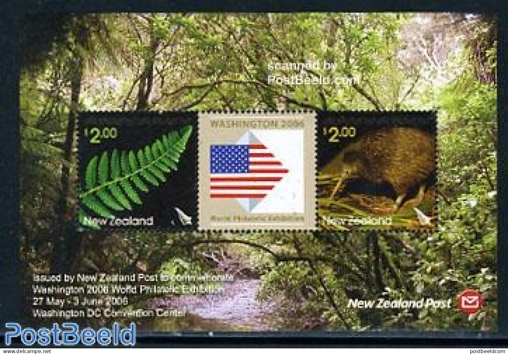 New Zealand 2006 Washington 2006 S/s, Mint NH, Nature - Birds - Philately - Unused Stamps