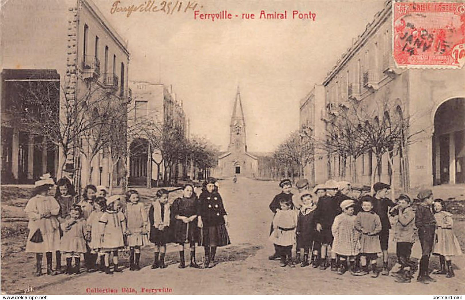 FERRYVILLE - Groupe D'enfants Européens - Rue Amiral Ponty - Ed. Inconnu  - Tunisia