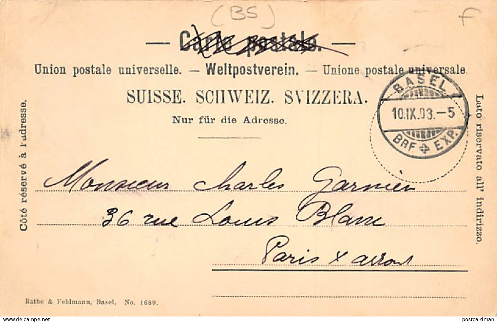 BASEL - Totentanz Strassenbahn - Verlag Rathe Fehlmann 1689 - Basel