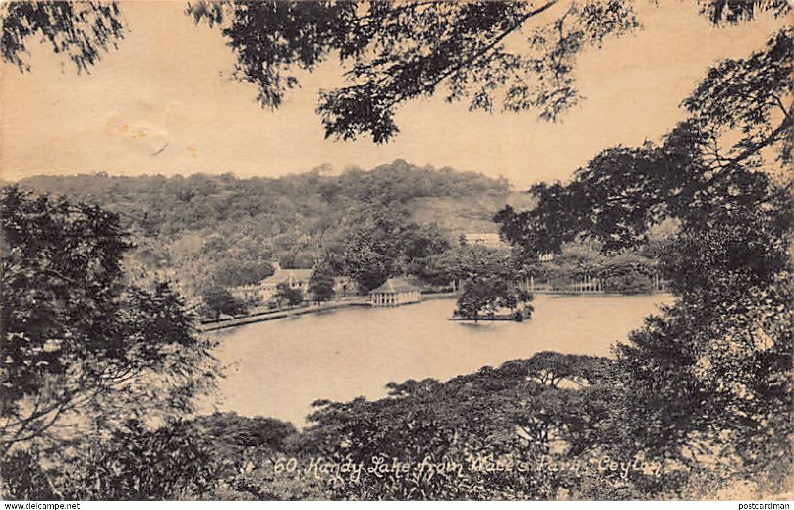 Sri Lanka - KANDY - Lake From Wace's Park - SEE SCANS FOR CONDITION - Publ. John & Co.  - Sri Lanka (Ceylon)