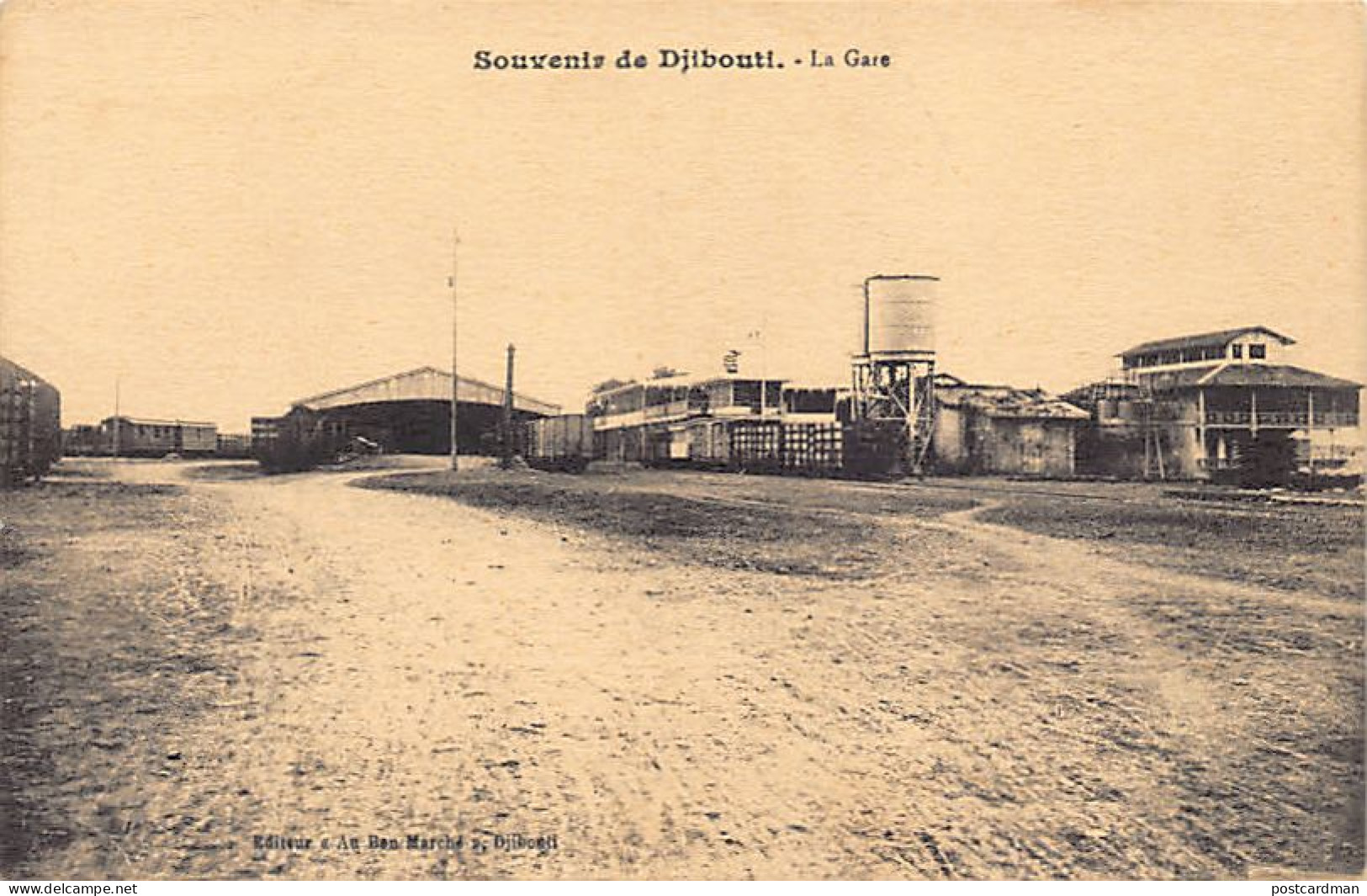 DJIBOUTI - La Gare Du Chemin De Fer Franco-éthiopien - Ed. Au Bon Marché  - Dschibuti