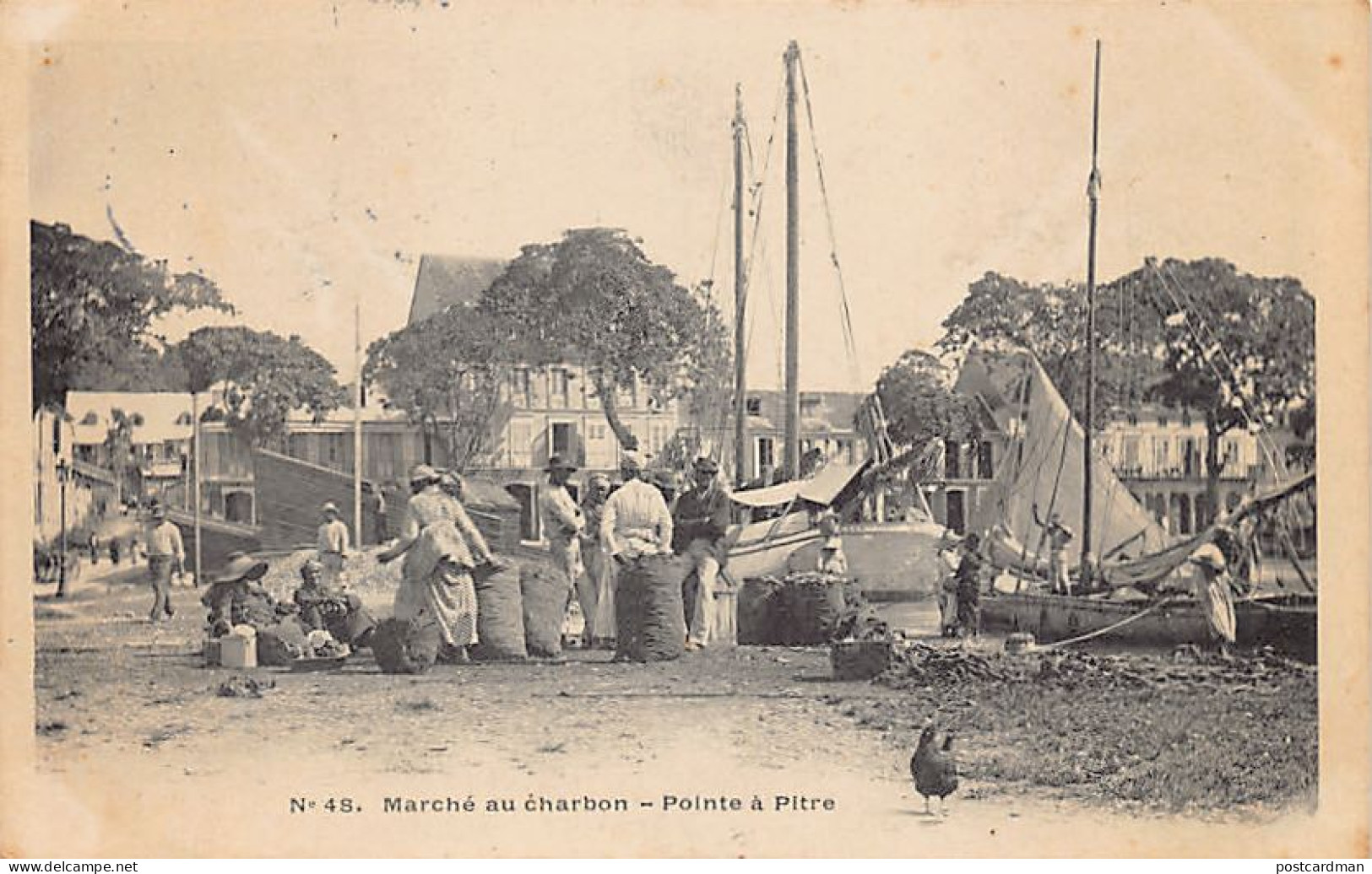 Guadeloupe - POINTE À PITRE - Marché Au Charbon - Ed. Inconnu  - Autres & Non Classés
