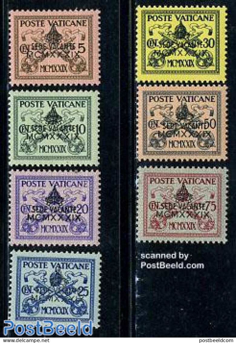 Vatican 1939 Death Of Pius XI 7v, Mint NH, History - Coat Of Arms - Unused Stamps