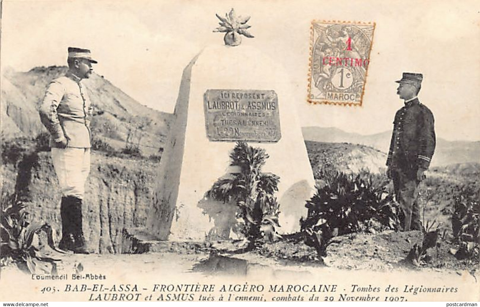 Algérie - BAB EL ASSA - Légion Étrangère - Tombes Des Légionnaires Laubrot Et Asmus Tués à L'ennemi Le 29 Novembre 1907  - Sonstige & Ohne Zuordnung