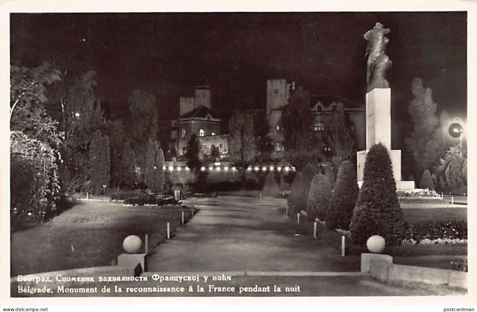 Serbia - BELGRAD - Monument Of Recognition To France At Night - Serbie