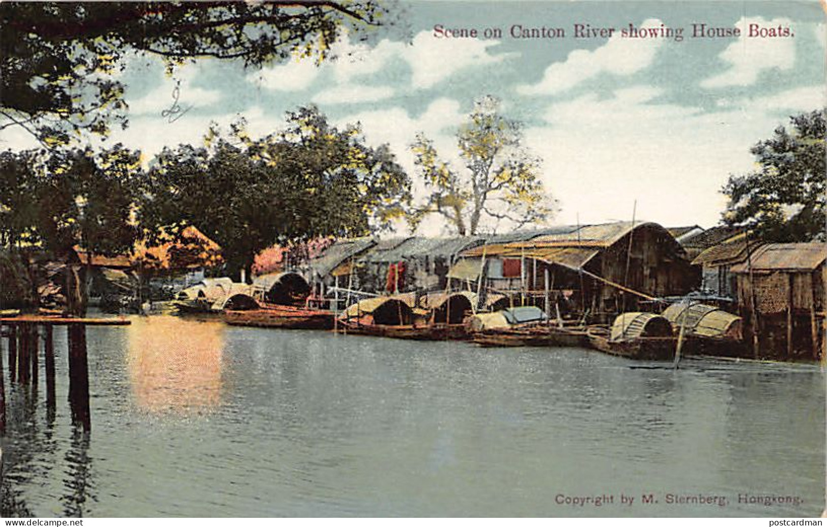 China - GUANGZHOU Canton - Scene On Canton River Showing House Boats - Publ. M. Sternberg  - China