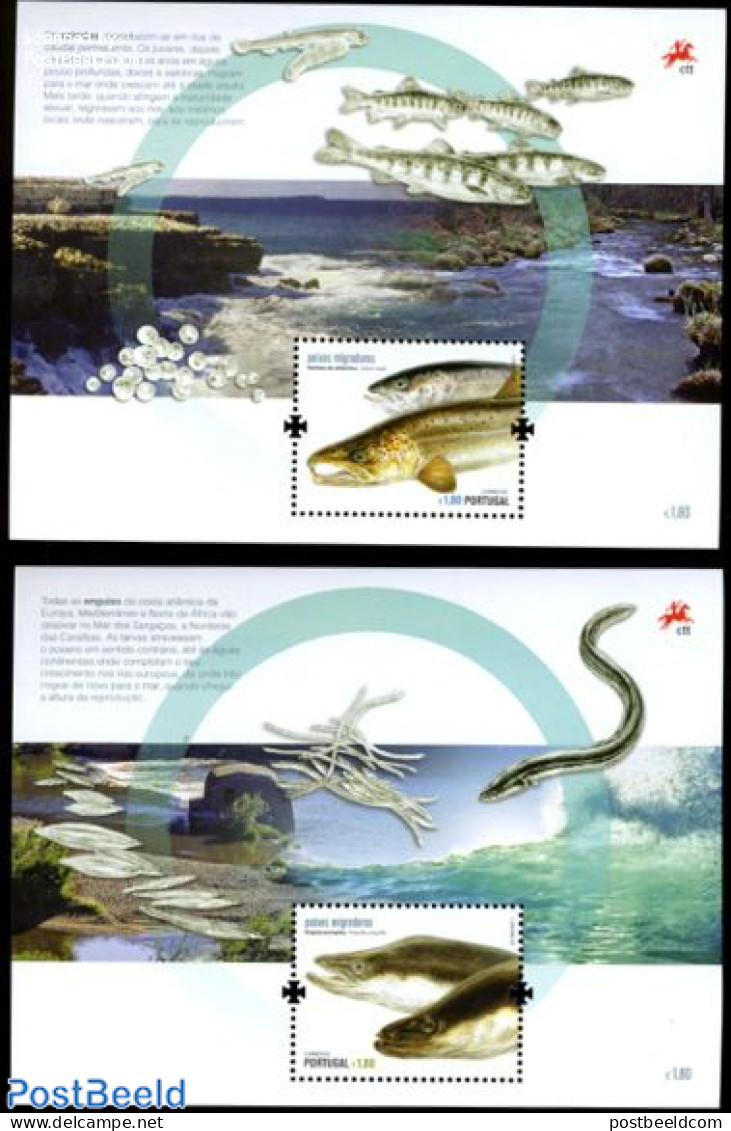 Portugal 2011 Fish 2 S/s, Mint NH, Nature - Animals (others & Mixed) - Fish - Ungebraucht