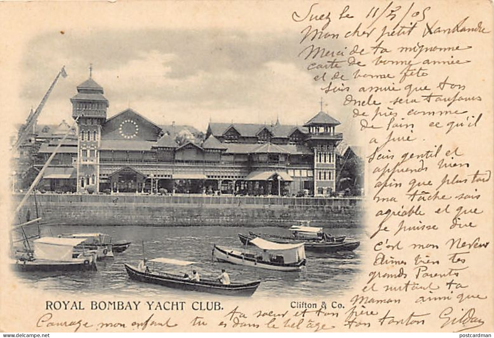 India - MUMBAI Bombay - Royal Yacht Club - Publ. Clifton & Co.  - India