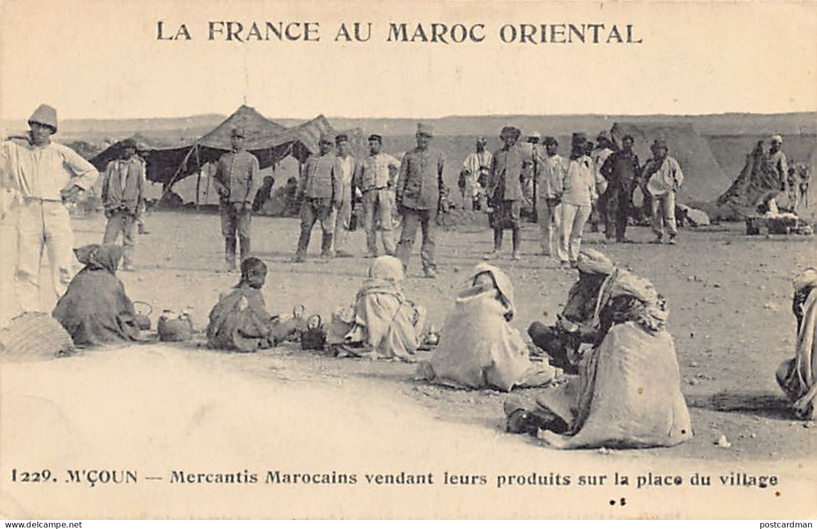 La France Au Maroc Oriental - MSOUN M'Çoun - Mercantis Marocains Vendant Leurs Produits Sur La Place Du Village - Ed. N. - Autres & Non Classés