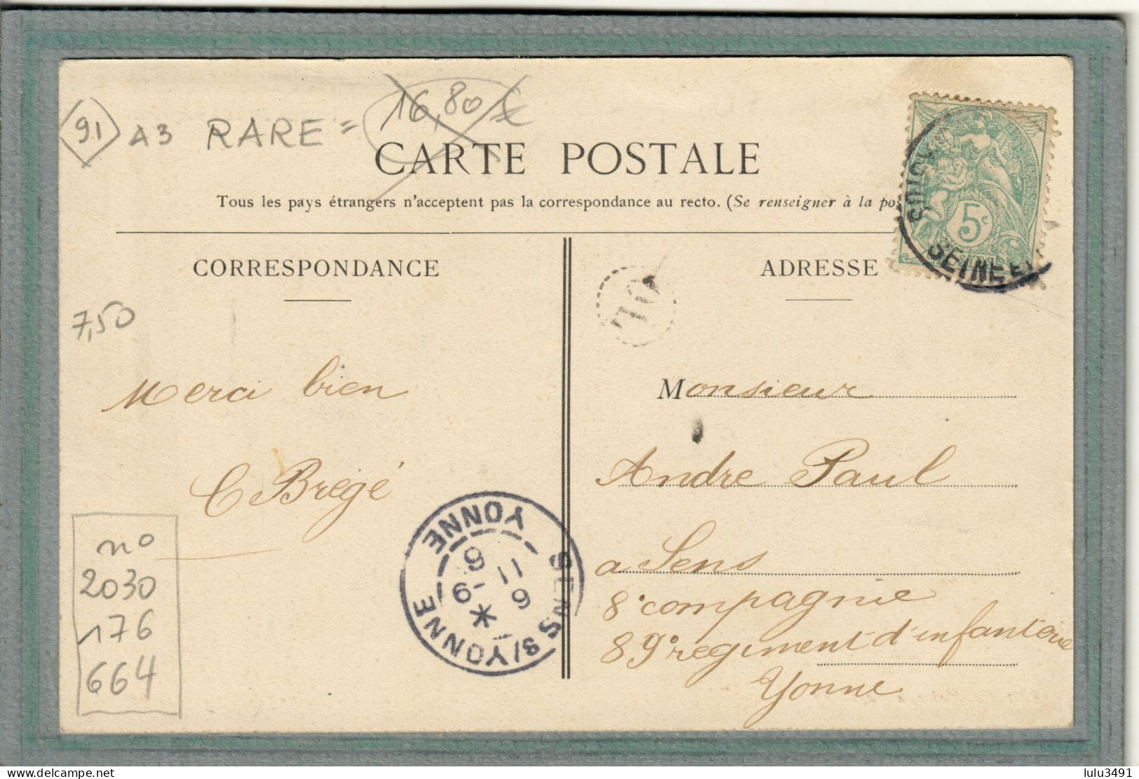 CPA (43) MONTLHERY - Aspect Du Personnel De L'Hôtel Du Chapeau Rouge Et De La Rue De La Chapelle En 1905 - Montlhery