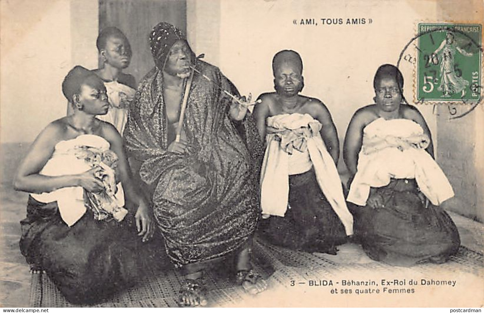 Bénin - Béhanzin, Ex-roi Du Dahomey, Et Sesn Quatre Femmes En Exil à Blida, En Algérie - Ed. Inconnu 3 - Benin