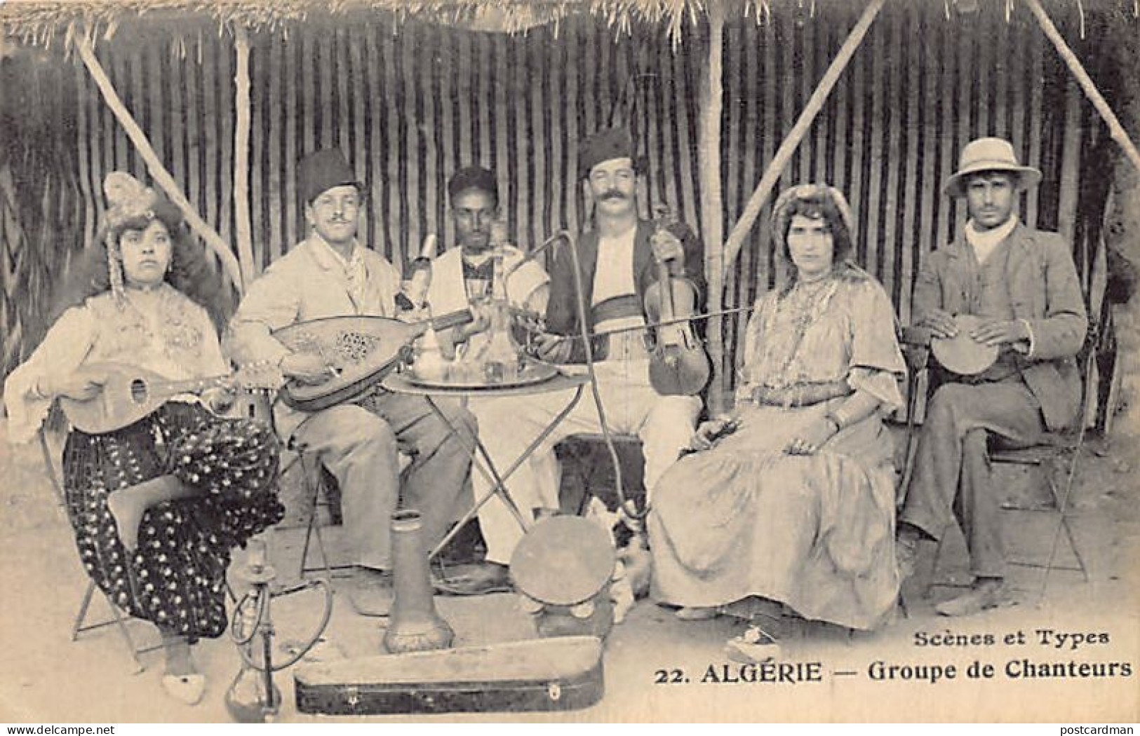 Algérie - Chanteuses - Femmes Fumant La Narguilé - Groupe De Musiciens - Ed. N. Boumendil 22 - Mujeres