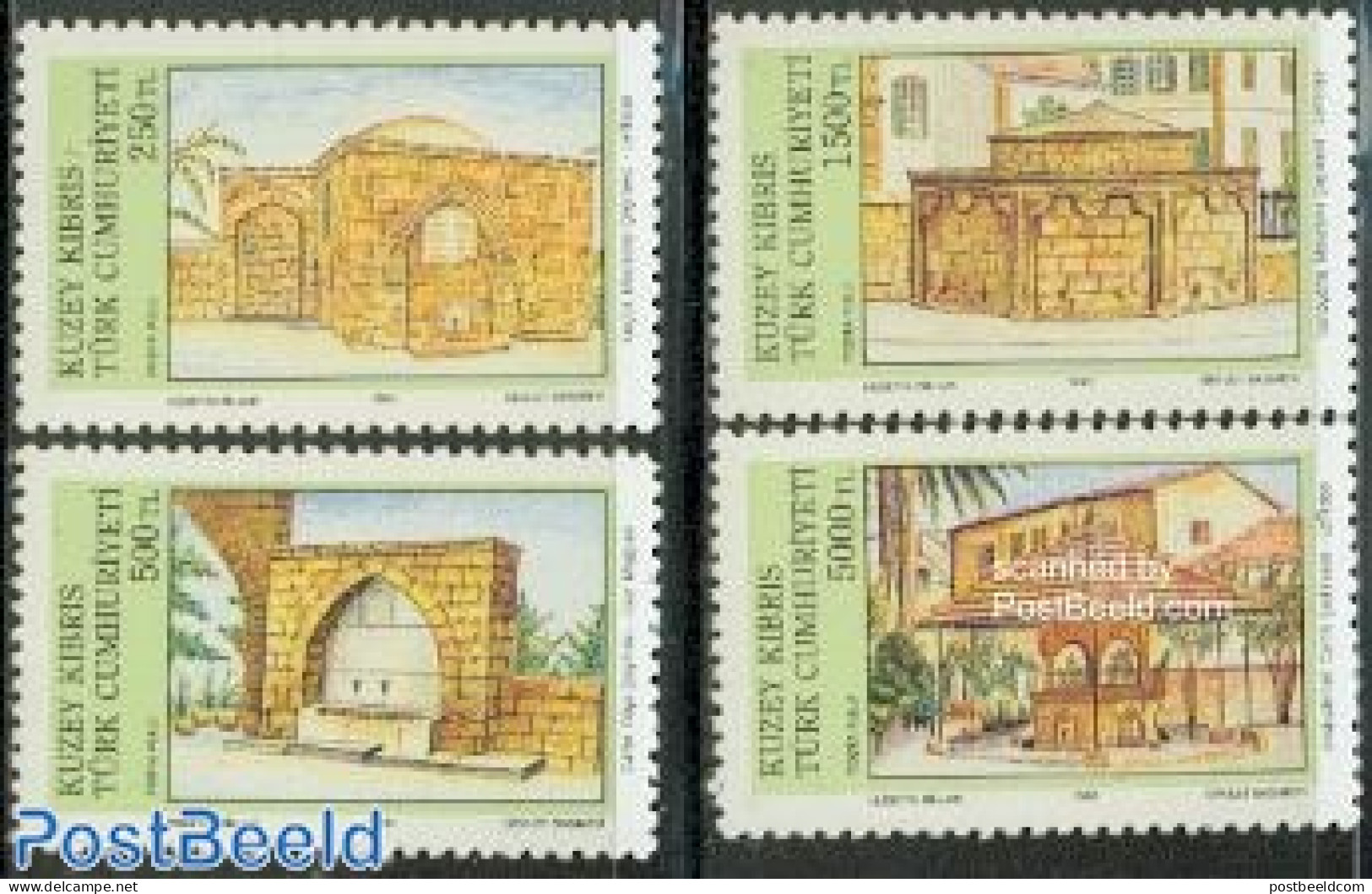 Turkish Cyprus 1991 Historic Wells 4v, Mint NH, Nature - Water, Dams & Falls - Andere & Zonder Classificatie