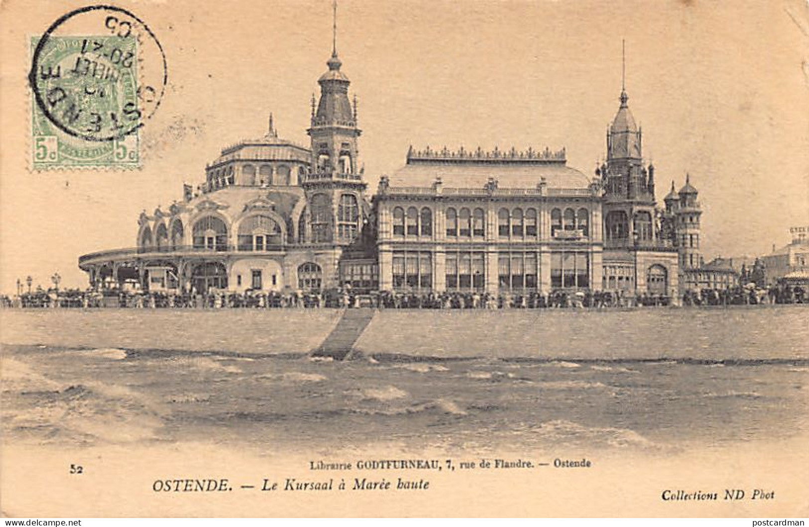 OOSTENDE (W. Vl.) Le Kursaal à Marée Haute - Ed. Librairie Godtfurneau - ND Phot. Neurdein 52 - Oostende