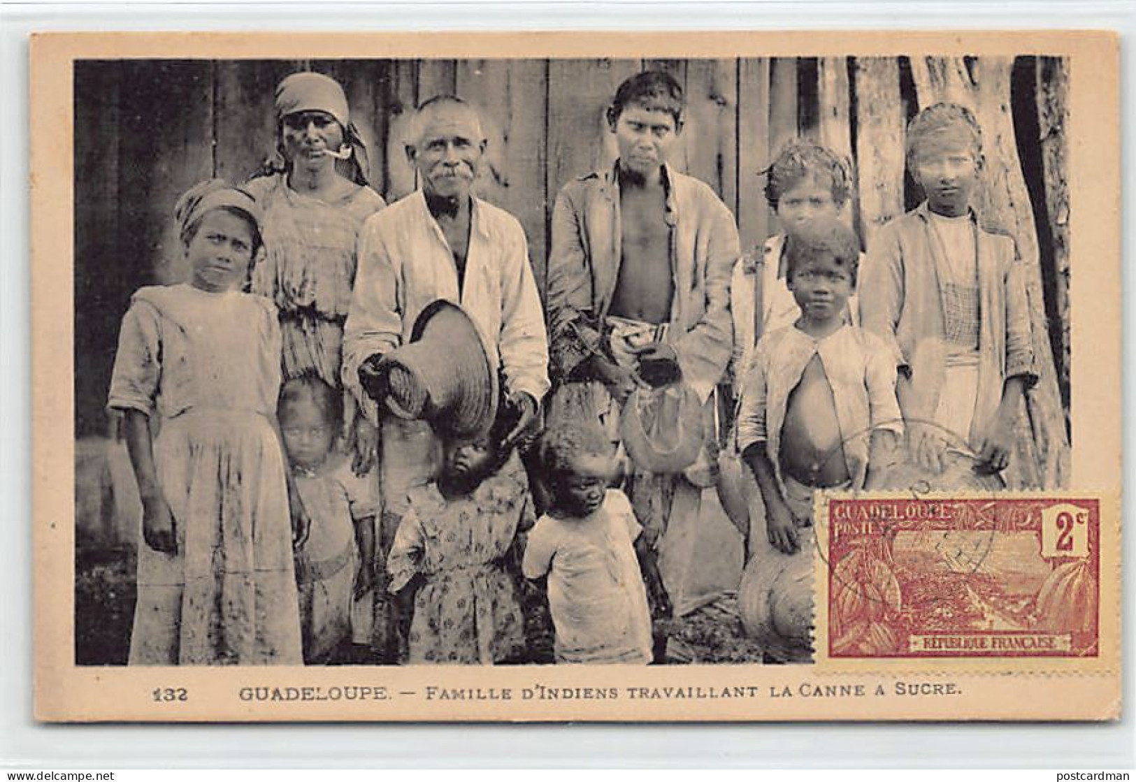 Guadeloupe - Famille D'Indiens Travaillant La Canne à Sucre - Family Of Sugar Cane Coolie Workers From India - Ed. Lévy  - Autres & Non Classés