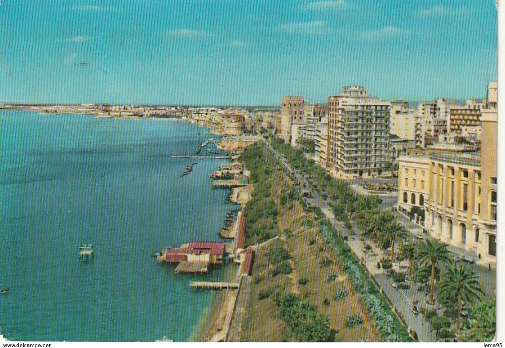 TARANTO IL LUNGOMARE VEDUTA PANORAMICA ANNO 1964 VIAGGIATA - Taranto