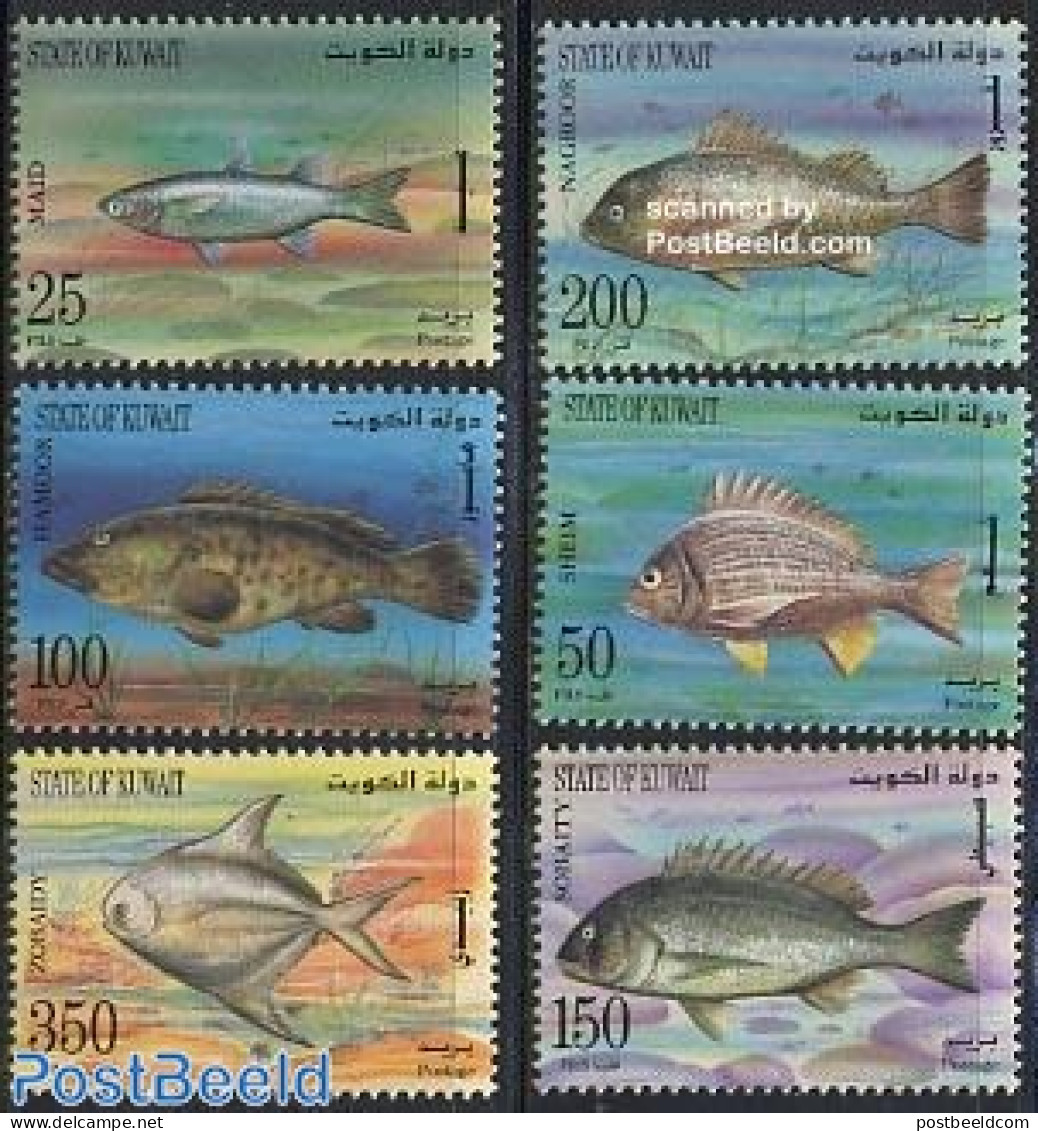 Kuwait 1997 Fish 6v, Mint NH, Nature - Fish - Fishes