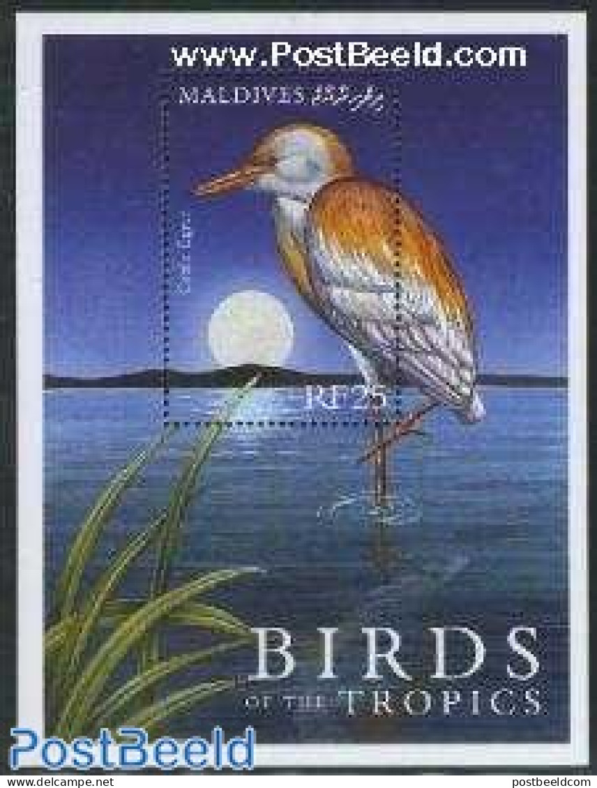 Maldives 2000 Cattle Egret S/s, Mint NH, Nature - Birds - Maldives (1965-...)