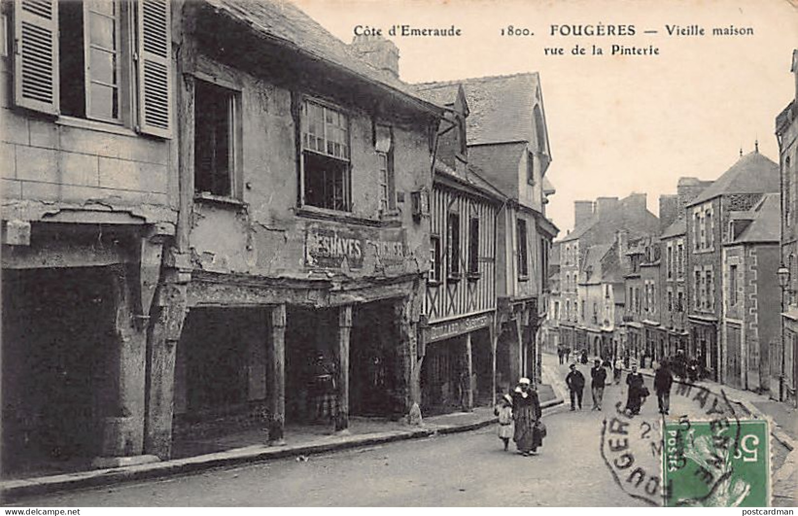 France - FOUGÈRES (35) VIEILLE MAISON RUE DE LA PINTERIE - Ed. Inconnu 1800 - Fougeres