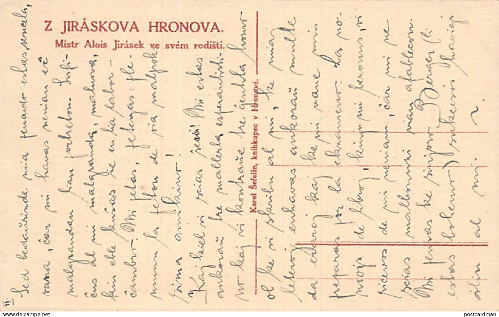 ČESKÁ REP. Czech Rep. - HRONOV - Alois Jirásek - Czech Republic