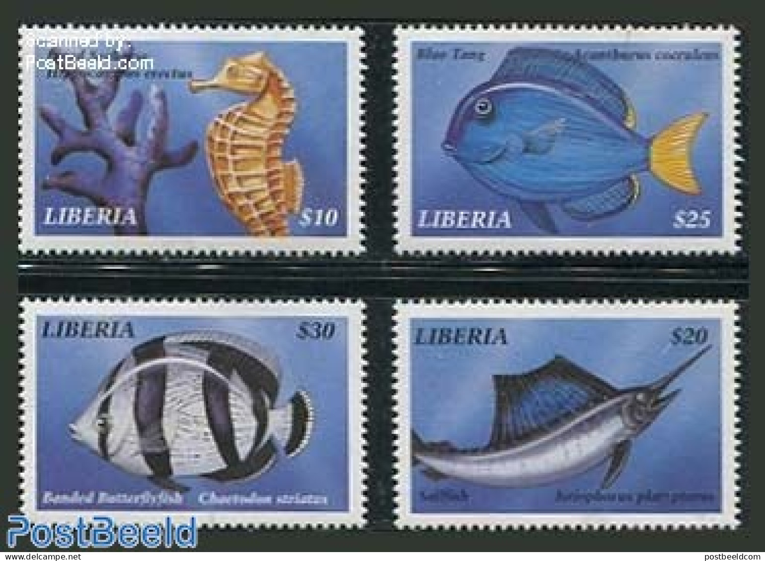 Liberia 1999 Marine Life 4v, Mint NH, Nature - Fish - Poissons