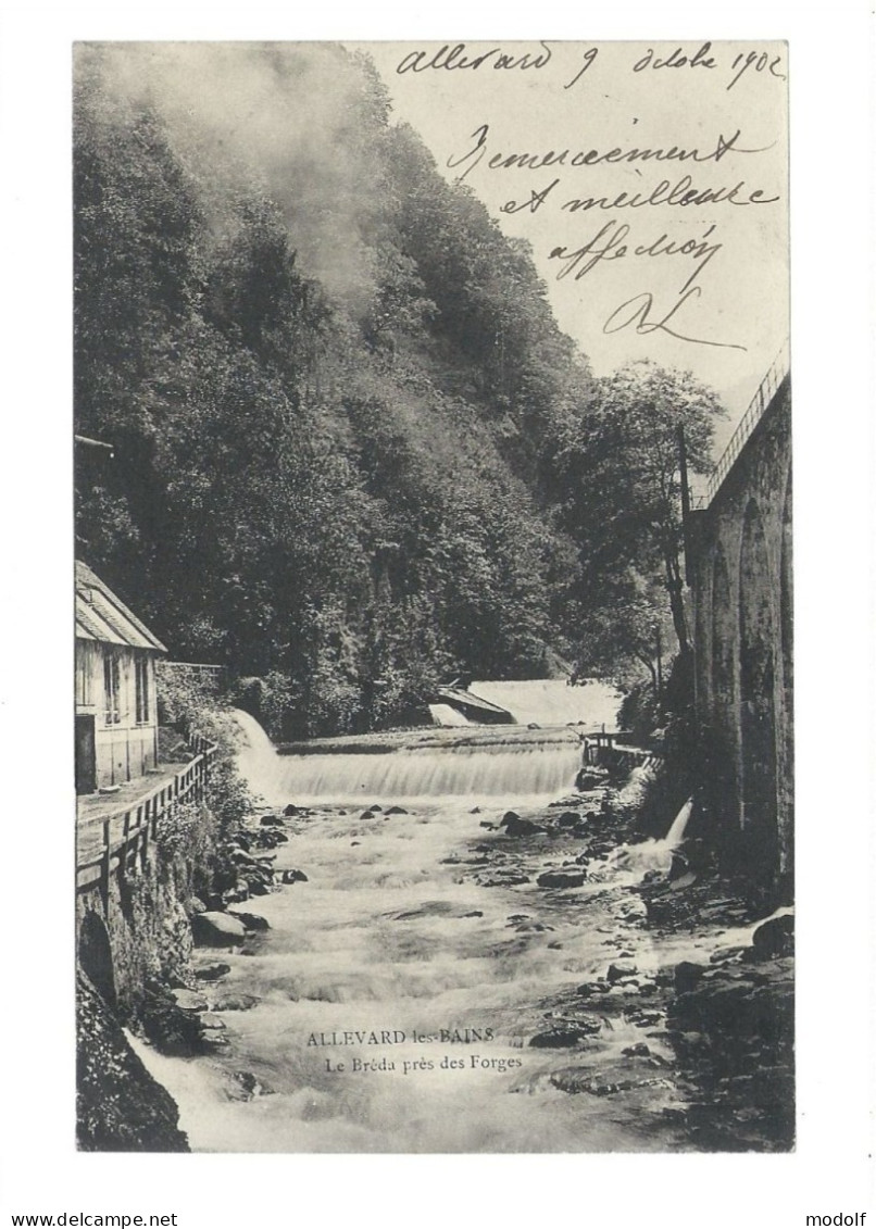 CPA - 38 - Allevard-les-Bains - Le Bréda Près Des Forges - Précurseur - Circulée En 1902 - Allevard