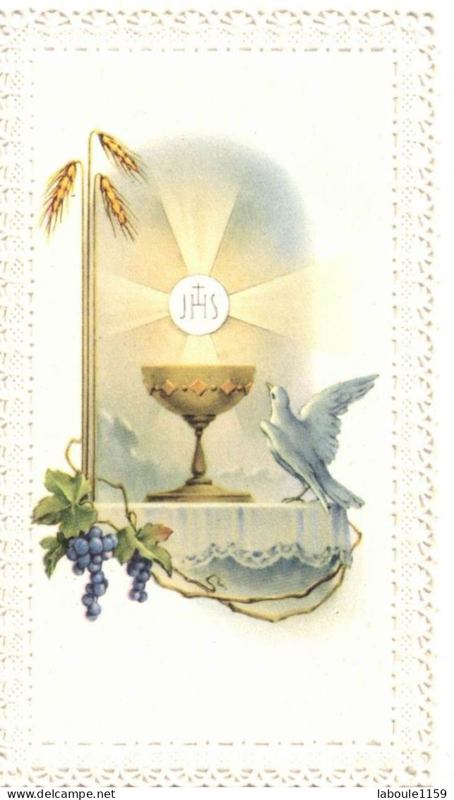 HERAULT LODEVE SOUVENIR PIEUX COMMUNION CATHEDRALE SAINT FULCRAN DEVERT BEATRICE IMAGE PIEUSE CHROMO HOLY CARD SANTINI - Devotion Images