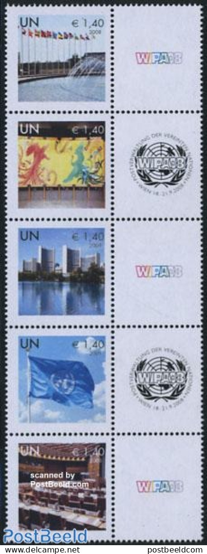 United Nations, Vienna 2008 Personal Stamps 5v+tabs, Mint NH, History - Flags - Andere & Zonder Classificatie