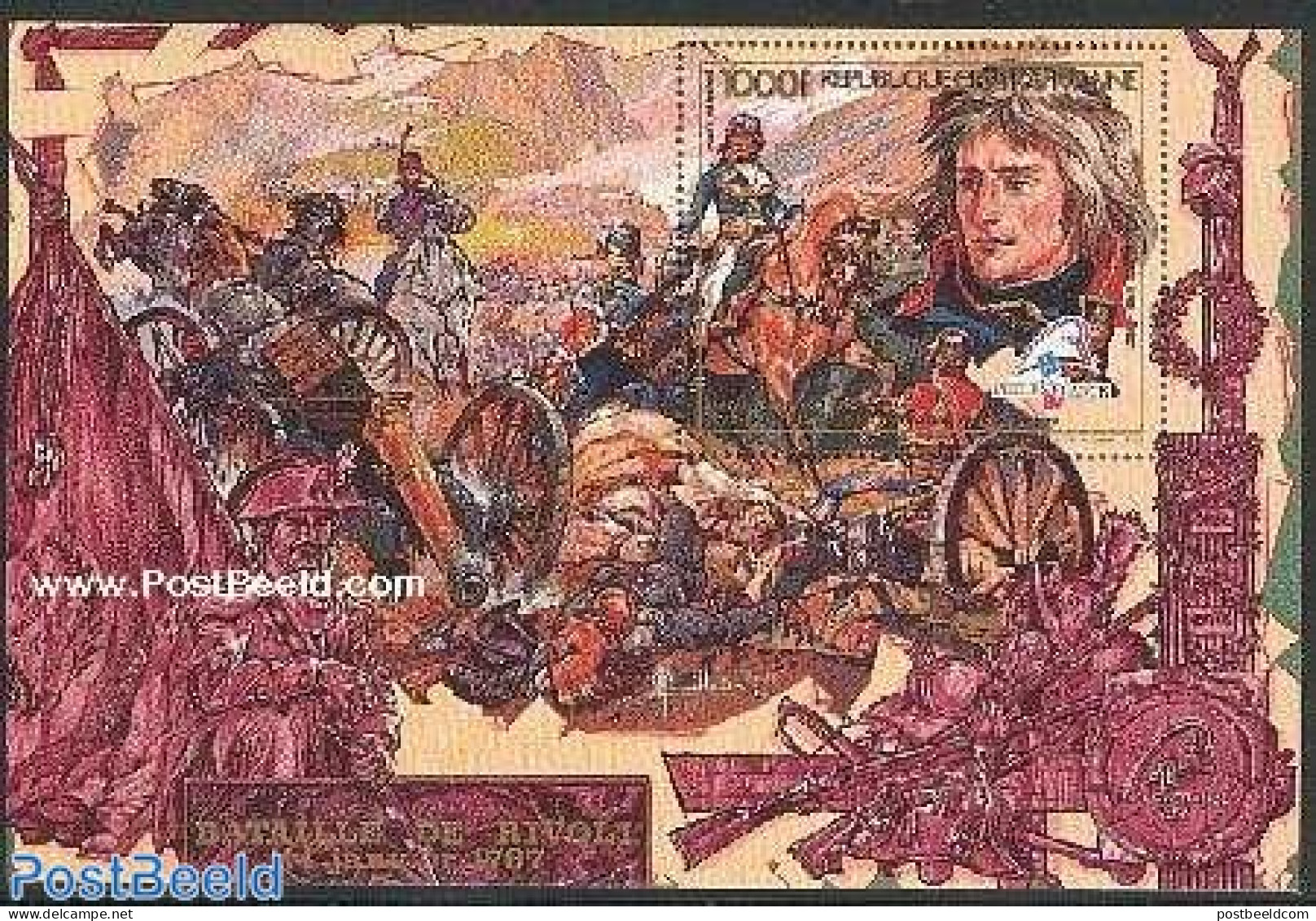 Central Africa 1989 French Revolution S/s, Mint NH, History - Nature - History - Horses - Zentralafrik. Republik