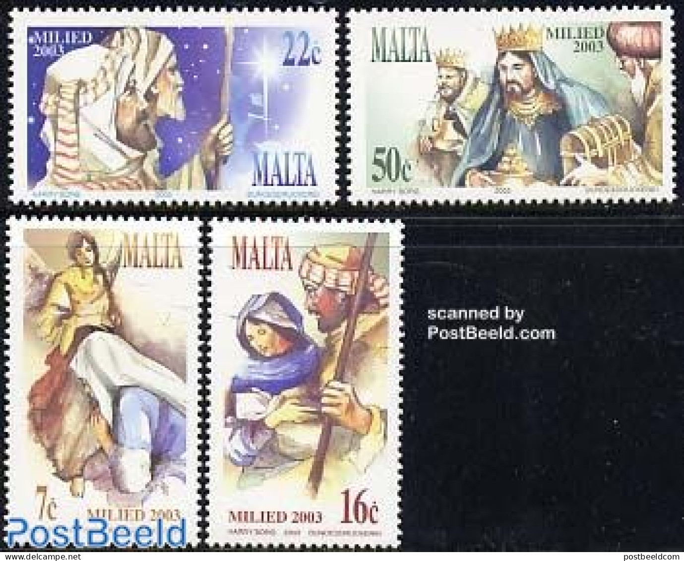 Malta 2003 Christmas 4v, Mint NH, Religion - Christmas - Christmas